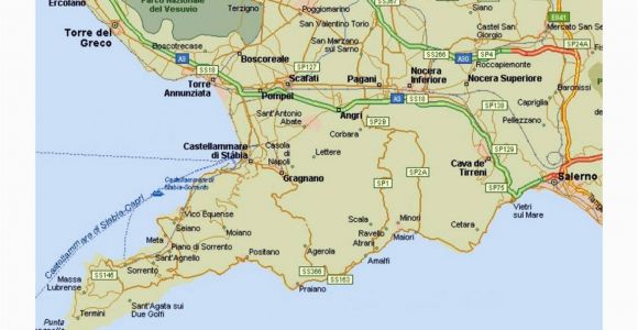 Sorrento Italy Map Google Amalfi Coast tourist Map and Travel Information