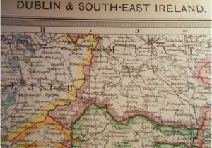 South East Ireland Map Dublin and south East Ireland Map Coloured 1909