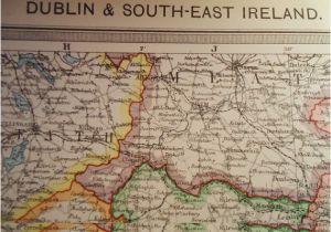 South East Ireland Map Dublin and south East Ireland Map Coloured 1909