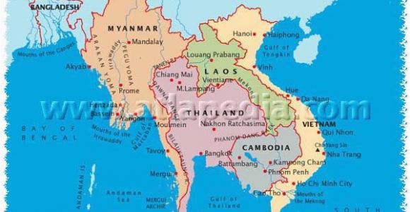 South East Italy Map Political Map Of Myanmar Thailand Laos Cambodia Vietnam