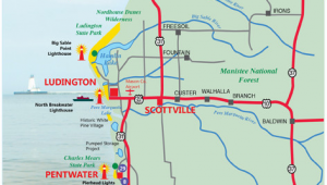 South West Michigan Map West Michigan Guides West Michigan Map Lakeshore Region Ludington