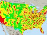 Southern California Air Quality Map Maps Of Air Pollution In Us United States Awesome Mean Pm 2 5 Levels