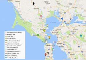 Southern California Camping Map San Francisco Camping Guide