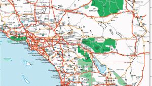 Southern California Map by City Road Map Of southern California Including Santa Barbara Los