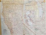 Southern California Wall Map Vintage southern California Map Wall Decor Hanging Wall Map