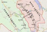 Southern California Wineries Map Wine Country Map sonoma and Napa Valley