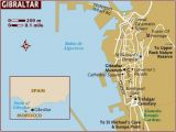 Southern Spain Map and Gibraltar Map Of Gibraltar