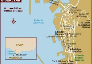 Southern Spain Map and Gibraltar Map Of Gibraltar