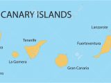 Spain and Canary islands Map Yellow Map Of Canary islands
