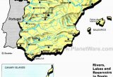 Spain Map Of Costas Rivers Lakes and Resevoirs In Spain Map 2013 General