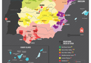 Spain tour Map Map Of Spanish Wine Regions Via Reddit Spain Map Of Spain