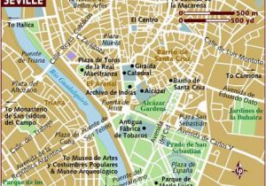 Spain tourist attractions Map Map Of Seville