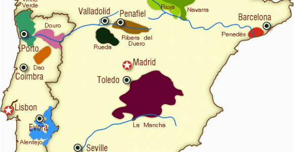Spain Wine Regions Map Spain and Portugal Wine Regions