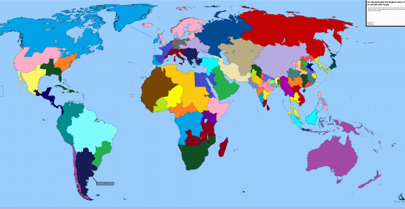 Sporcle Map Of Europe What if Every Country In the World Had A Population Of 100