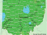 Springfield Ohio Map Map Of Usda Hardiness Zones for Ohio