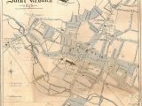 St Albans England Map 1893 Map Of St Albans Map St Albans Bleak House Red