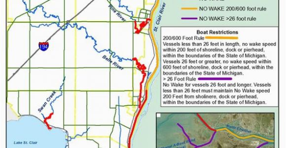 St Clair County Michigan Map No Wake Zones St Clair County Blueways asset Inventory