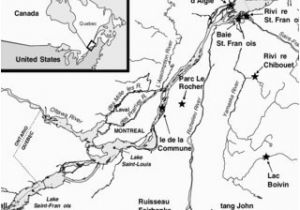 St Lawrence River Canada Map Map Of Localities In the St Lawrence River Basin In southern