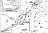 St Lawrence River Map Canada Map Of Localities In the St Lawrence River Basin In southern Quebec