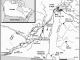 St Lawrence River Map Canada Map Of Localities In the St Lawrence River Basin In southern Quebec