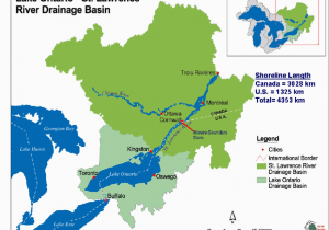 St Lawrence River On Canada Map Map Of Loslr Drainage Basin source Map Courtesy Of the Ijc