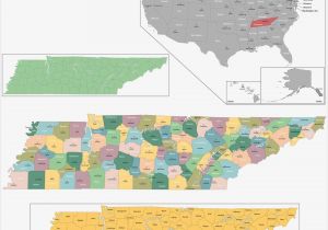 State Map Of Tennessee Showing Counties Old Historical City County and State Maps Of Tennessee