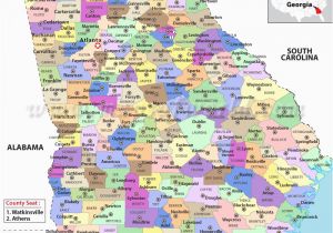 State Of Georgia Counties Map Map Of Counties In Georgia Map Of Georgia Cities Georgia Road Map
