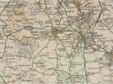 Stoke On Trent Map Of England Staffordshire Stoke On Trent Midlands England Huge 1903