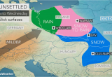 Storm Map Europe Snow Creates Slick Travel From Poland to Ukraine as Alps