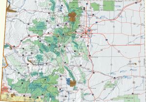 Street Map Colorado Springs Colorado Dispersed Camping Information Map