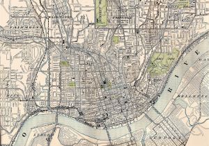 Street Map Of Cincinnati Ohio Railroads