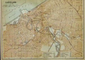 Street Map Of Cleveland Ohio Prints Old Rare Cleveland Ohio Antique Maps Prints