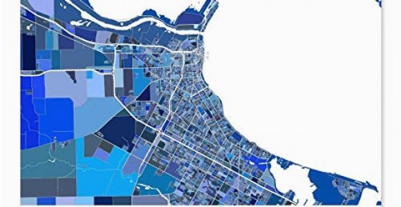 Street Map Of Corpus Christi Texas Amazon Com Corpus Christi Map Print Texas Usa City Street Art