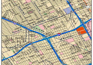 Street Map Of Detroit Michigan Detroit Road Map Bnhspine Com