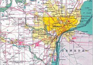 Street Map Of Detroit Michigan Detroit Road Map Bnhspine Com