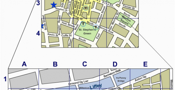 Street Map Of Dublin Ireland Dublin City Centre Street Map Irishtourist Com