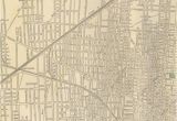 Street Map Of Flint Michigan 1800s Large Detroit Map Michigan Street Map by Ngartprints Etsy