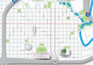 Street Map Of Houston Texas Downtown Houston Parking Maps George R Brown Convention Center