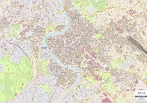 Street Map Of Rome Italy Roma City Map Laminated Wall Map Of Rome Italy