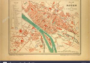 Street Map Of Rouen France Map Rouen France Stock Photos Map Rouen France Stock