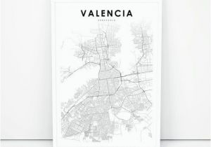 Street Map Of Valencia Spain Valencia Map Print Venezuela Map Art Poster Vala Ncia City