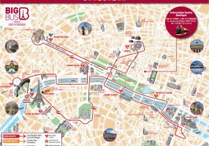 Street Map Paris France Printable Map Of Paris tourist attractions Sightseeing tourist tour