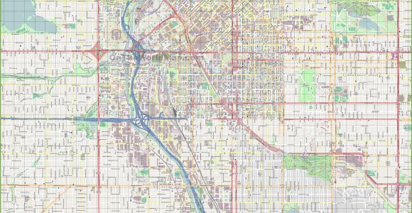 Street Map Venice Italy Printable Large Detailed Street Map Of Denver