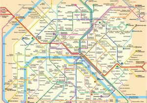 Subway Map Paris France Plan Der Pariser Metro Paris Metroplan Metronetz Map