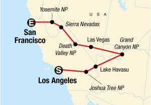 Sunset Texas Map Usa Express Von Los Angeles Nach San Francisco In Vereinigte
