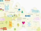 Surrey On A Map Of England Personalised Surrey Map Add Favourite Places