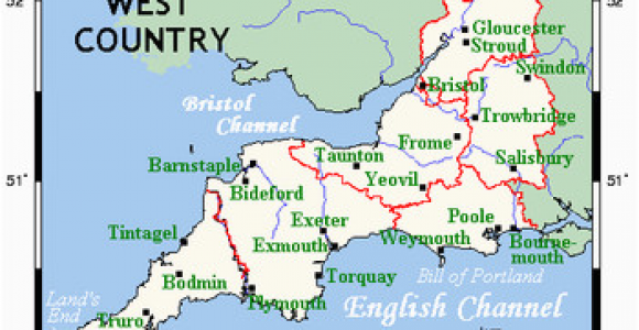 Sw England Map West Country Revolvy