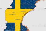 Sweden On Europe Map Flag Simple Map Of Sweden