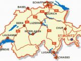 Switzerland On Map Of Europe Awesome Map Of Switzerland tourist Travelquaz Map Of