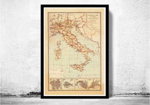 Syracuse Italy Map Old Map Of Italy touristic Map Italia 1931 In 2019 Art Italy Map